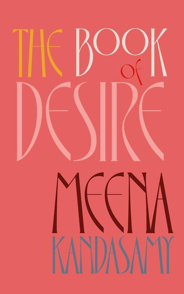 The Book of Desire, UK cover: art nouveau lettering on coral