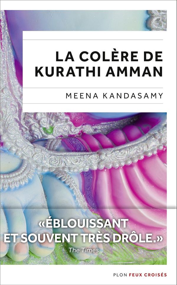 La Colère de Kurathi Amman, French cover: detail of a painted goddess statue