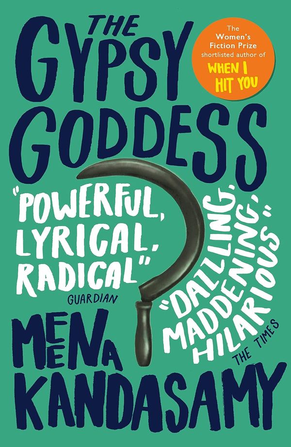 The Gypsy Goddess, UK paperback cover: a sickle on green